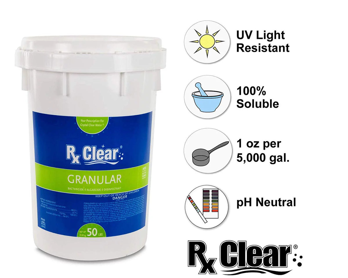 Granular Swimming Pool Chlorine 100 lbs Bucket P1842