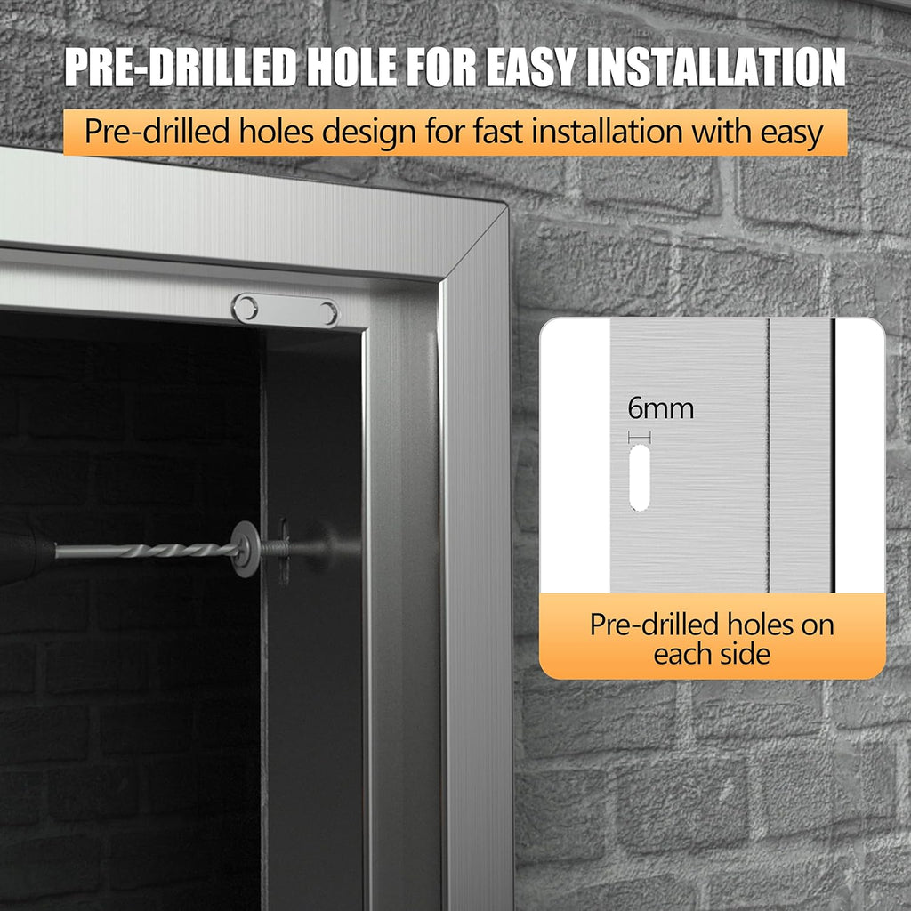 Stainless Steel BBQ Access Door 17W x 24H Inch X2070