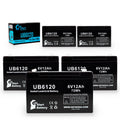 6V 12Ah Sealed Lead Acid Battery with F1 to F2 Terminal Adapters H5300
