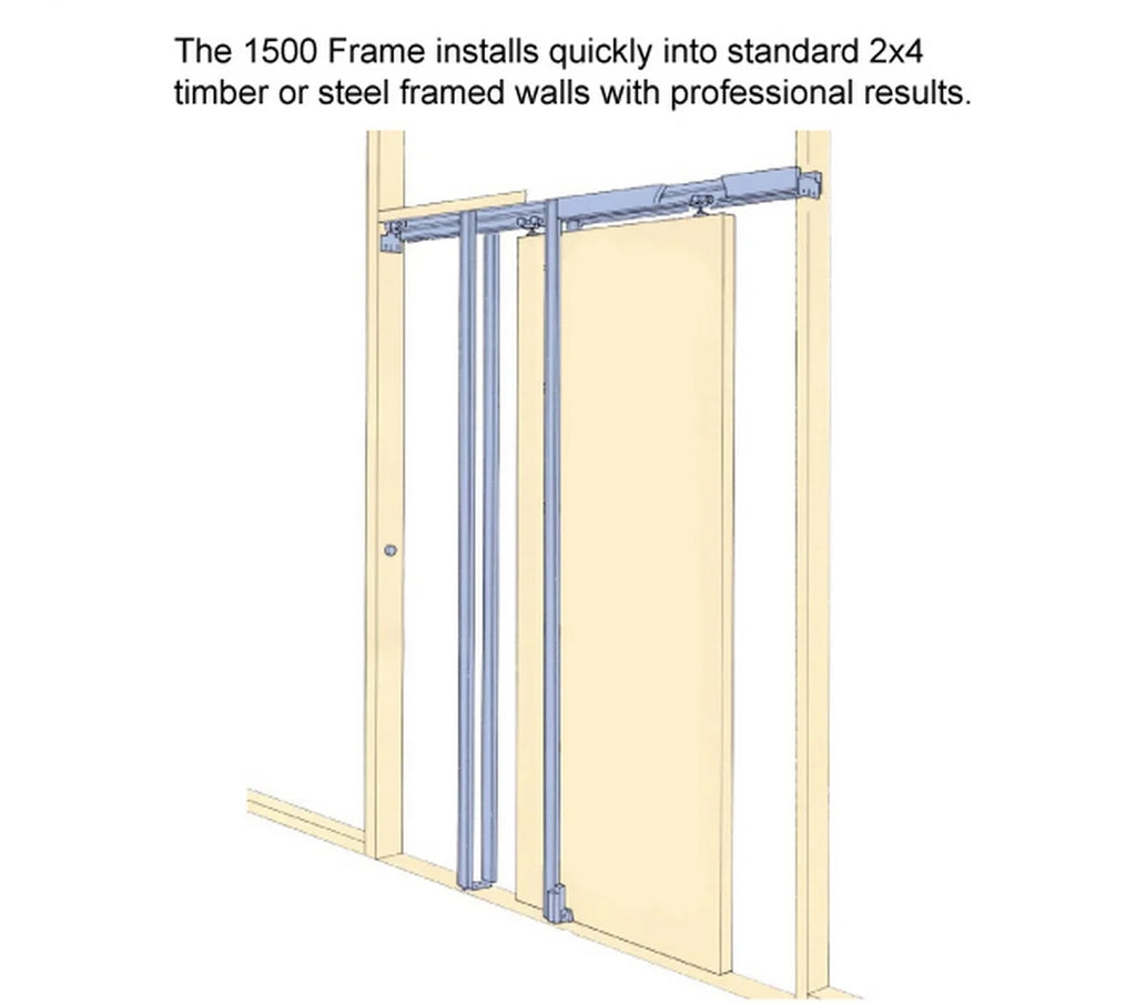 Matte Black Clear Glass Sliding French Double Pocket Doors Y72155
