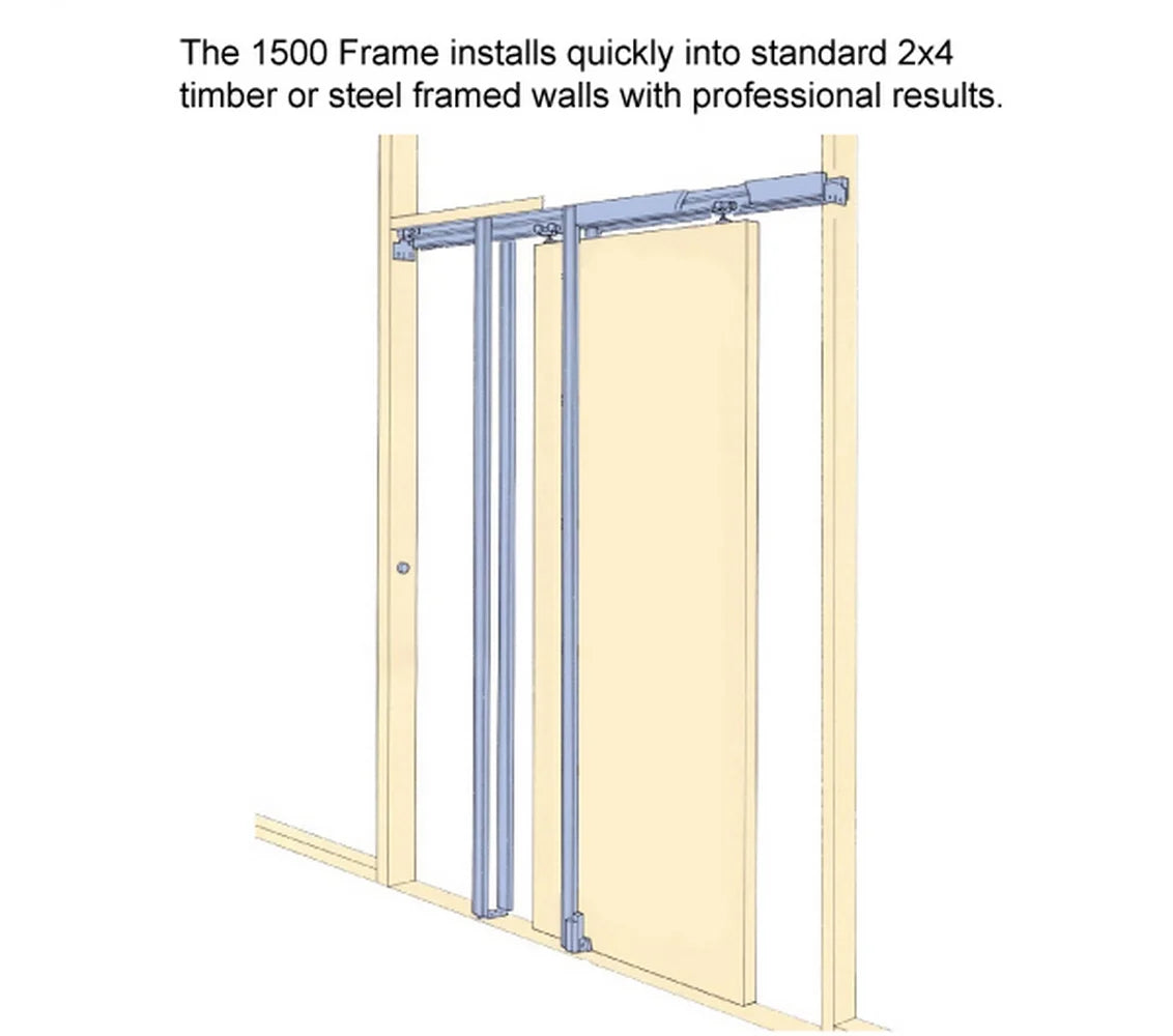 Matte Black Clear Glass Sliding French Double Pocket Doors Y72155