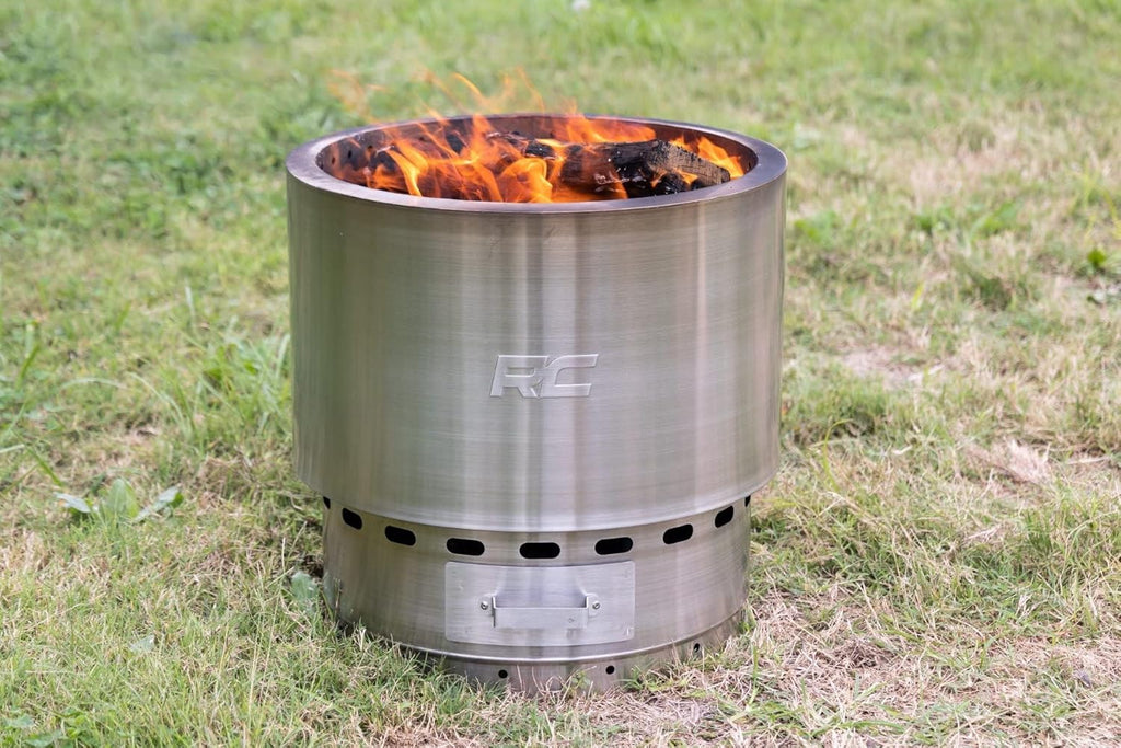Stainless Steel Smokeless Fire Pit with Carry Bag X9757