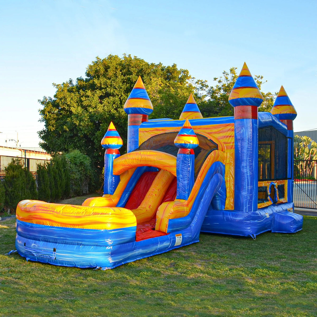 Inflatable Bounce with Two Slides B2829