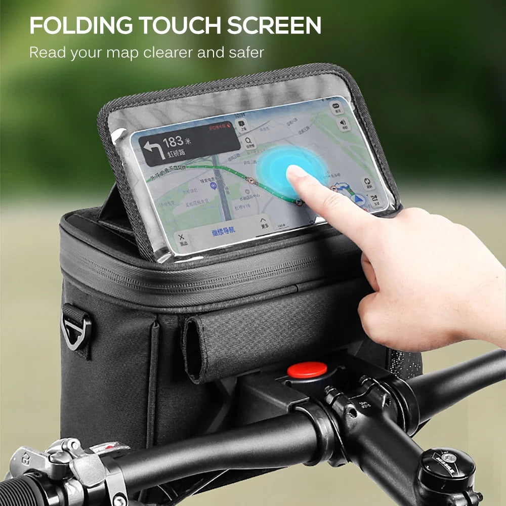 Touch Screen Bike Front Frame Bag Waterproof Phone Holder EVA Handlebar Bag M69393