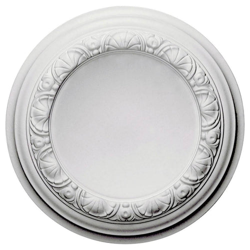12 1/2 inch x 1 1/2 inch Hand-Painted Green Gold Ceiling Medallion F22035