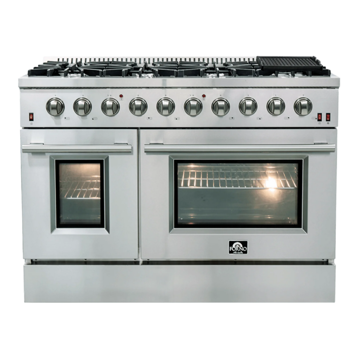 48 Freestanding Gas Range with 8 Sealed Burners in Stainless Steel P912