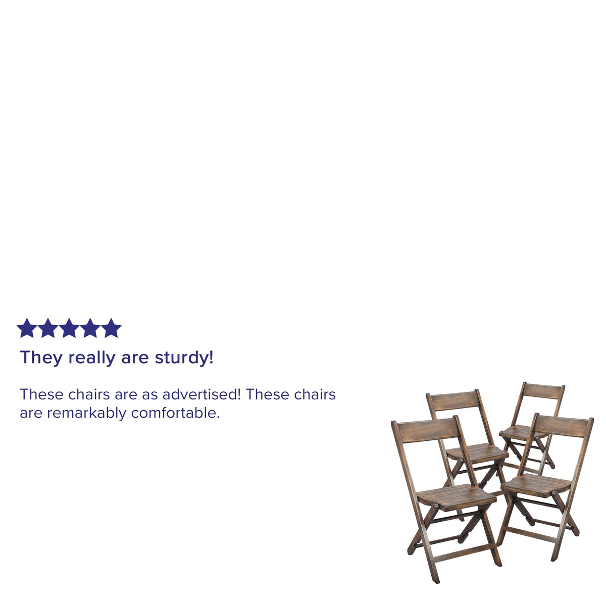 Folding Wood Chair Set of 4 I9307