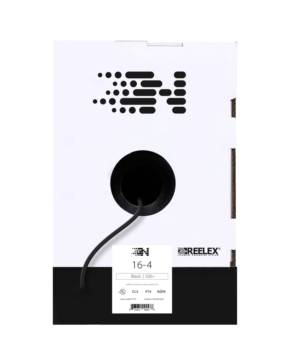 16/4 Speaker Wire CL3 OFC 500ft Black P4306