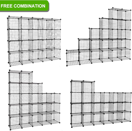 20-Cube Modular Wire Cube Storage Organizer E7475