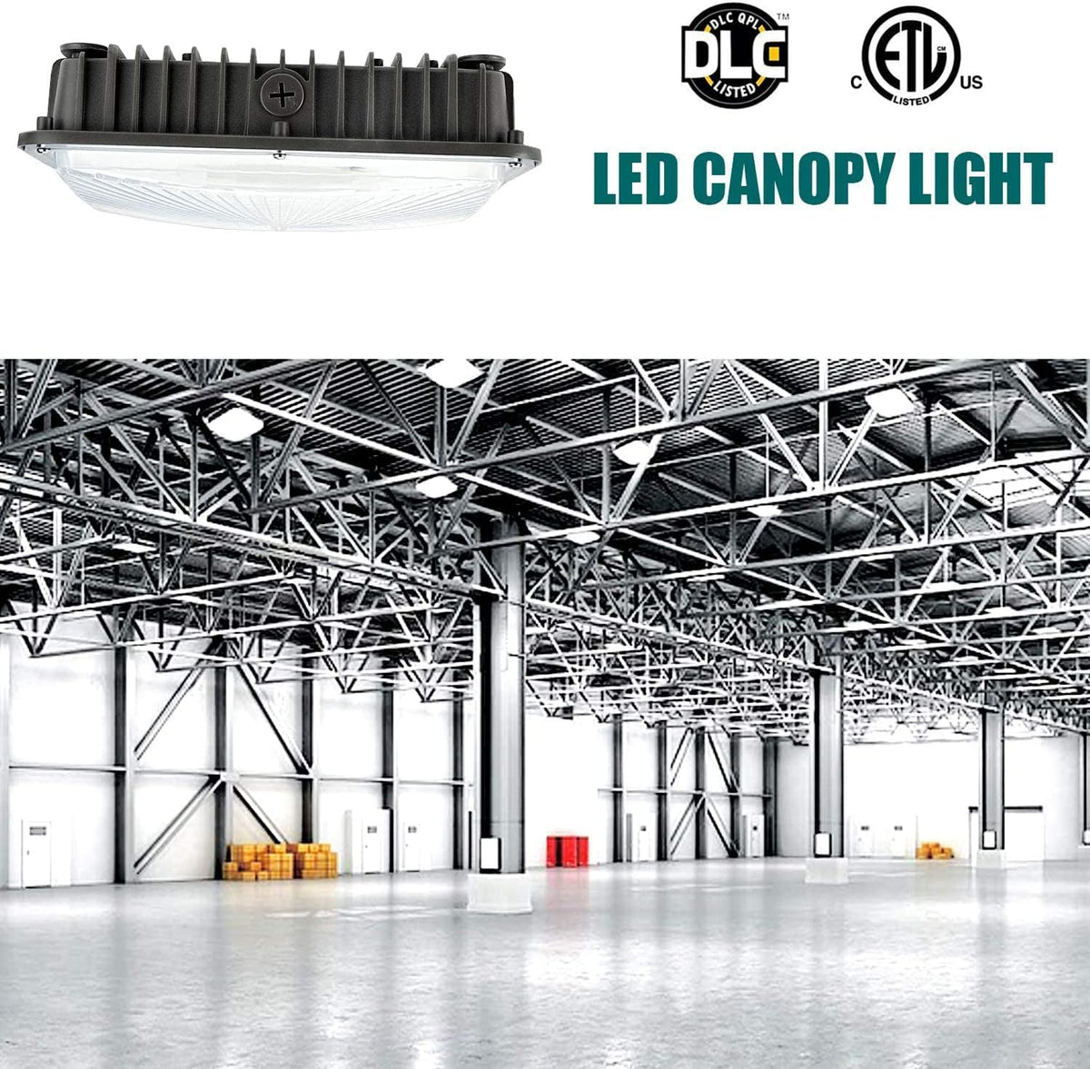 LED Canopy Light 70W 2 Pack, 8400 Lumens, 5700K Cool White M917