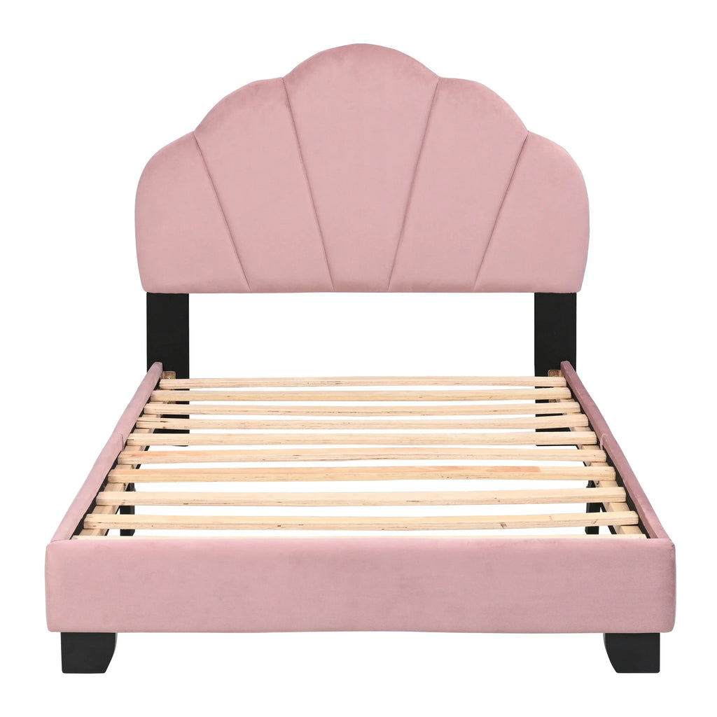 Pink Upholstered Twin Size Platform Bed G98960
