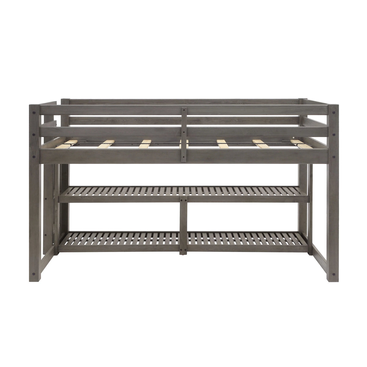 Black Twin Loft Storage Bed A34593