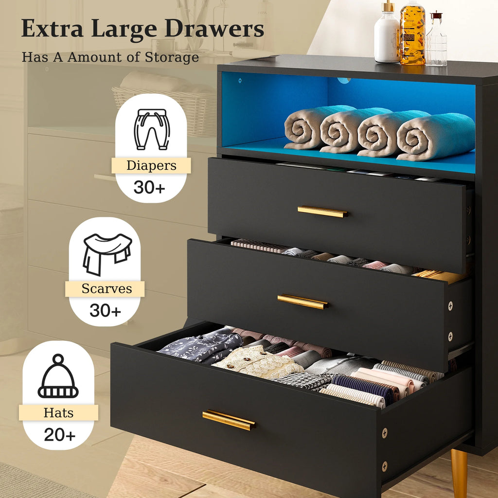 White 6 Drawer Wood Dresser I6732