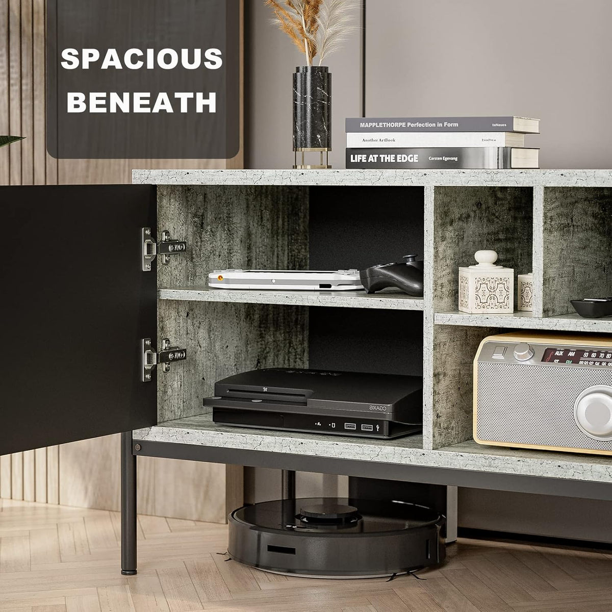 TV Stand with Storage and Open Shelves G2523