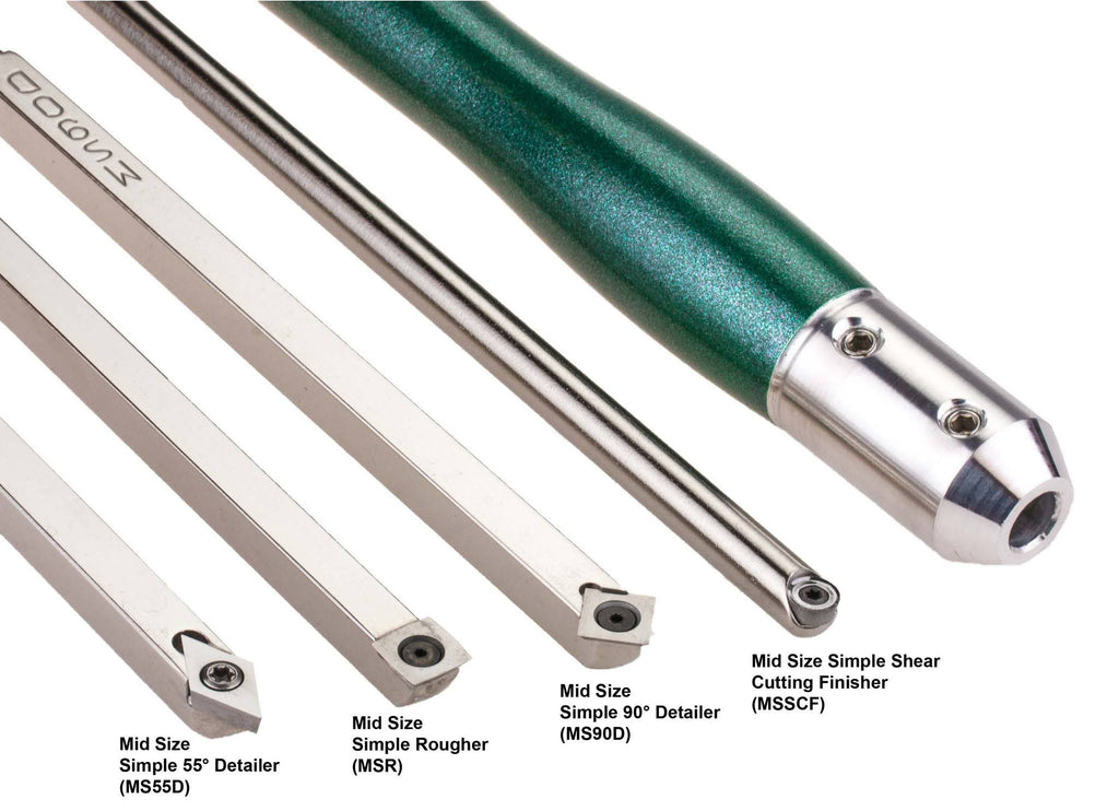 4 Pc Carbide Tipped Woodturning Lathe Tools with Handle M942298
