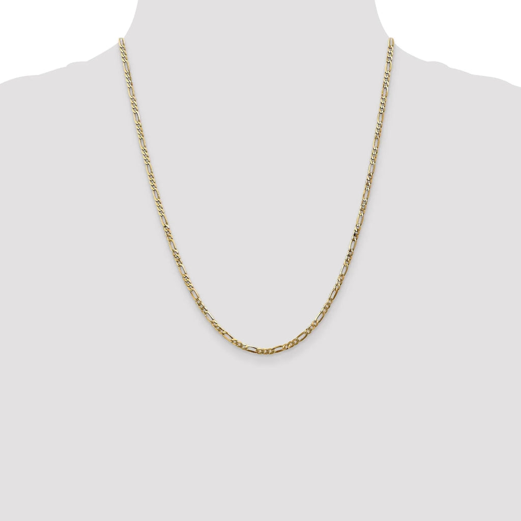 14k Yellow Gold 2.75mm Figaro Chain R8264