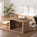 Honey Rattan 4-Piece Dining Nook Set U620781