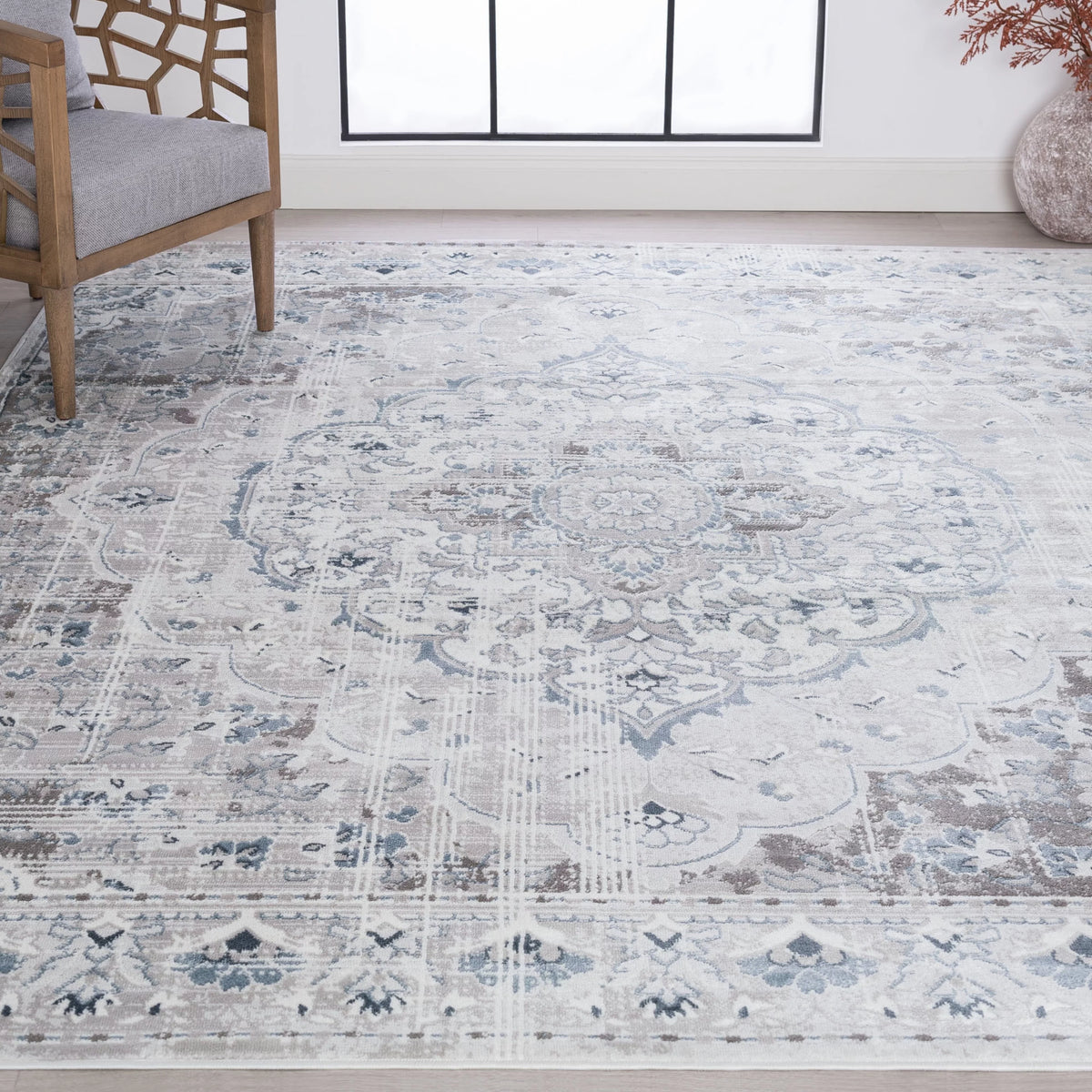 9x12 Modern Gray Large Area Rug D939151