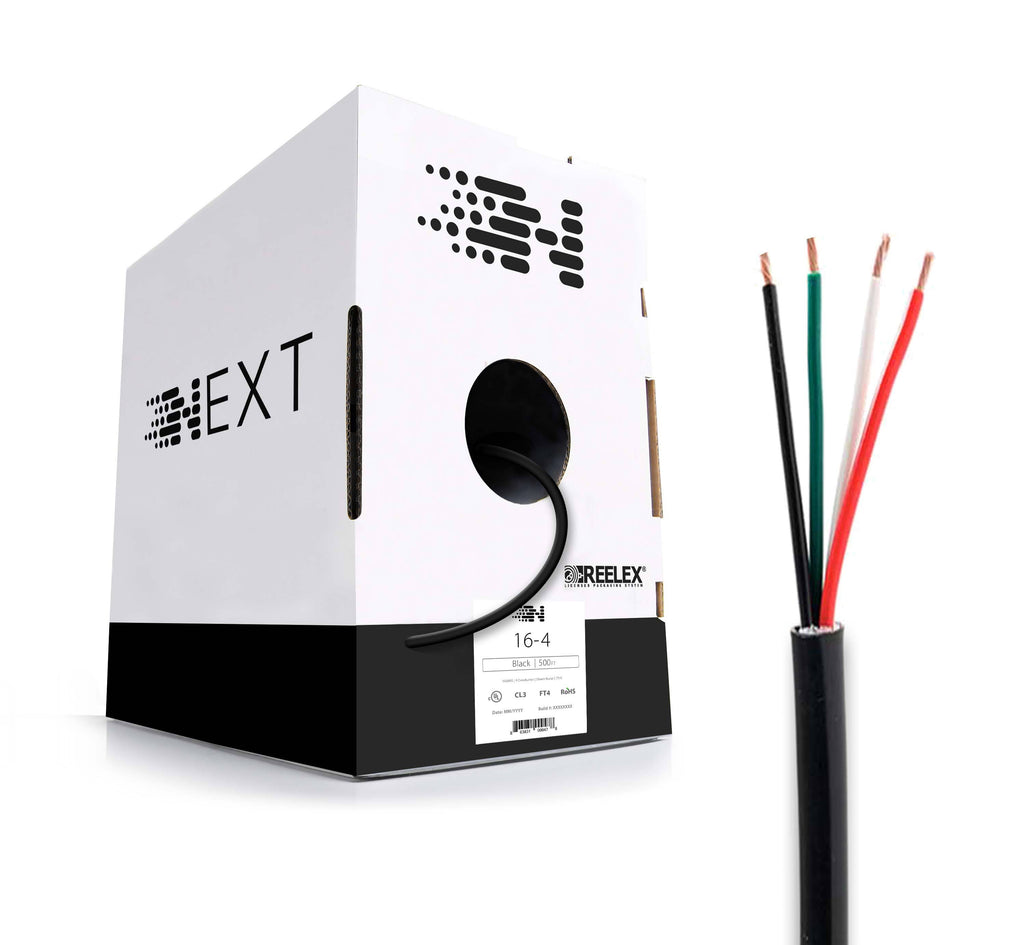 16/4 Speaker Wire CL3 OFC 500ft Black P4306