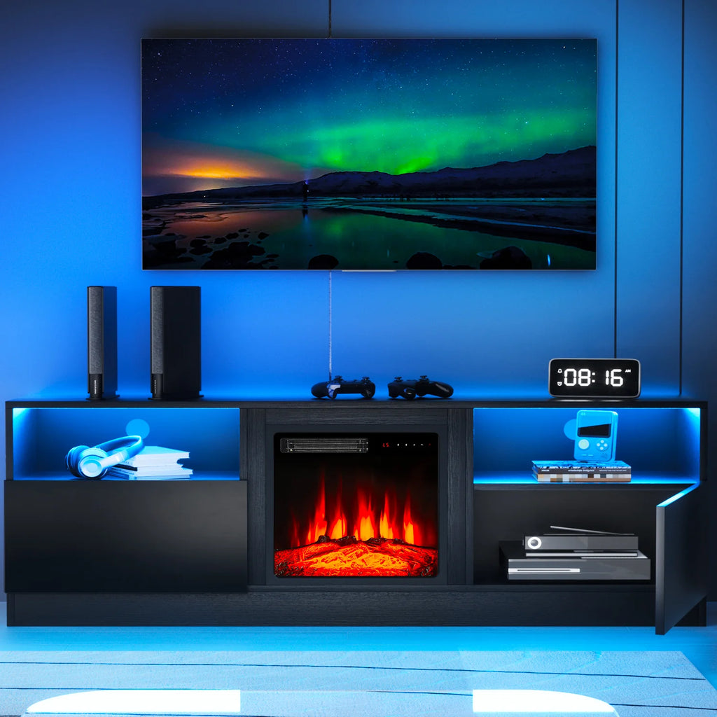 65 Fireplace TV Stand with Electric Fireplace Y687