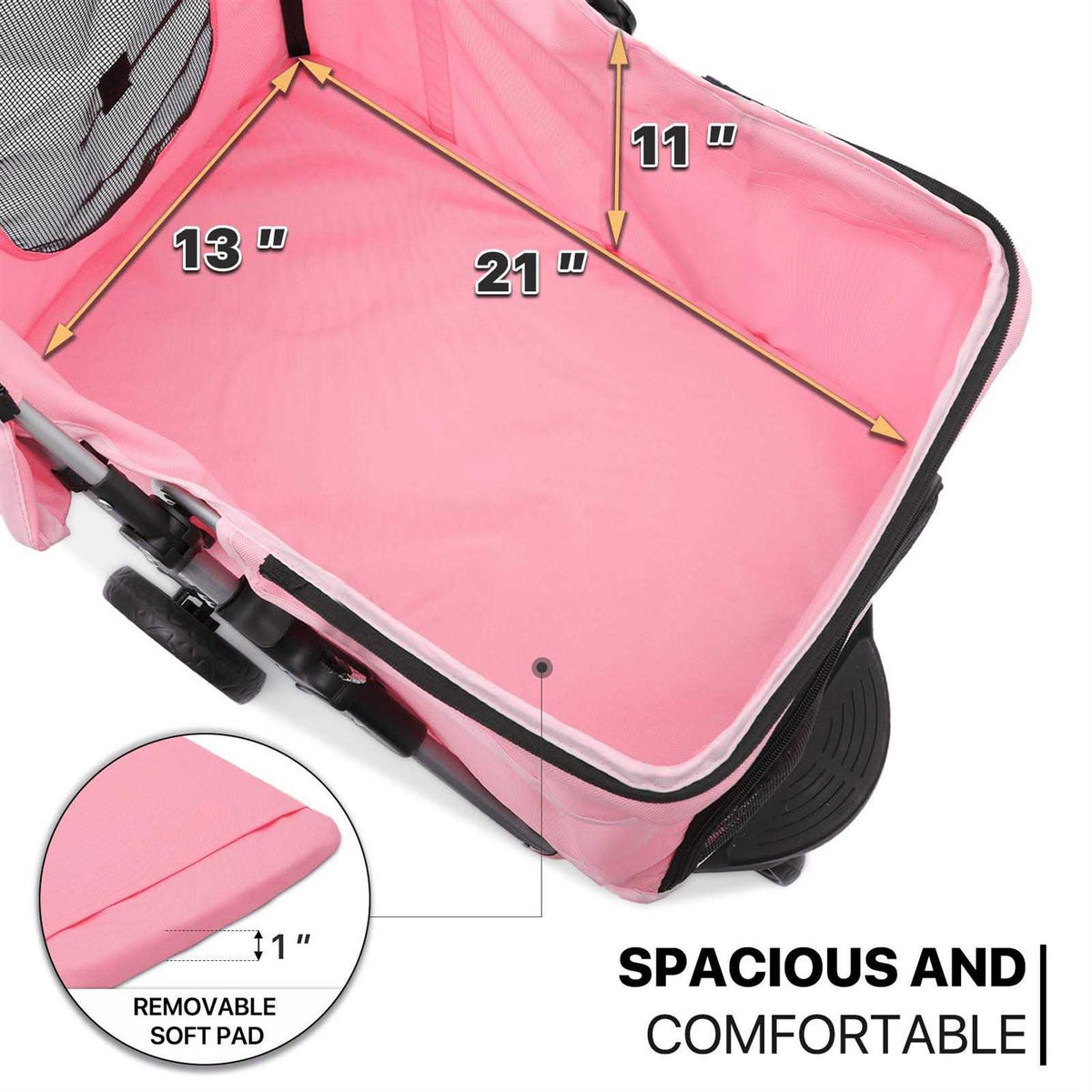 Foldable Pet Stroller with Weather Cover K376
