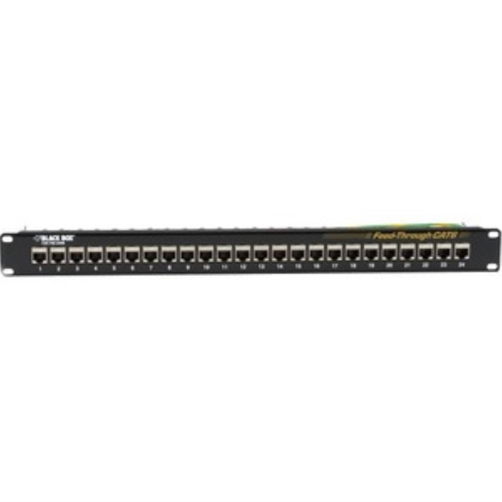 24-Port Shielded Cat6 Feed-through Patch Panel X6082