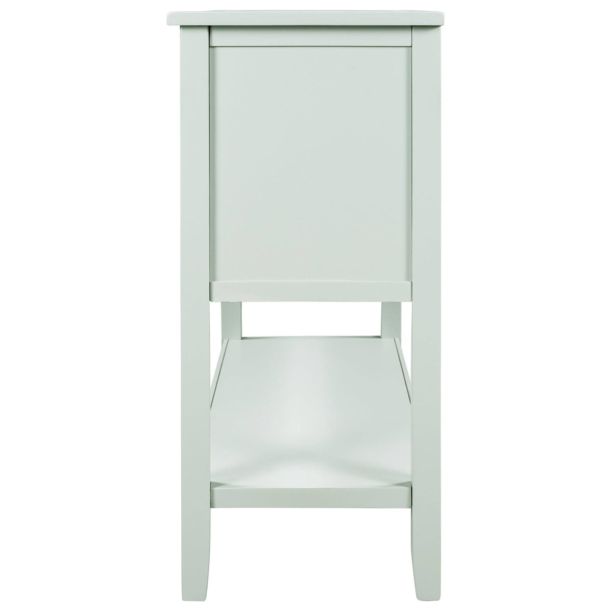 Light Blue Pine Console Table with 7 Drawers, 1 Cabinet, 1 Shelf N32833