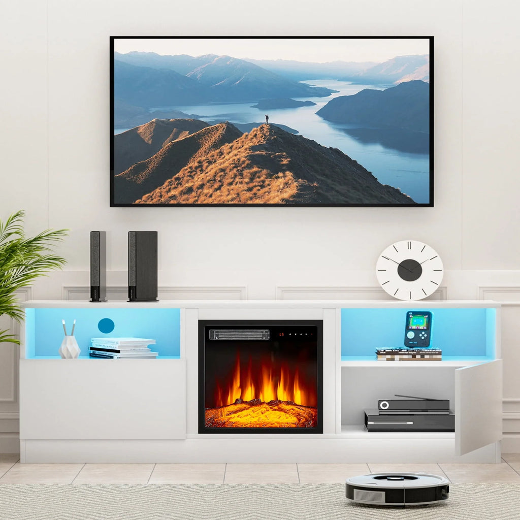 65 Fireplace TV Stand with Electric Fireplace Y687