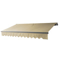 Motorized Retractable Patio Awning 20 x 10 Feet Ivory B23749