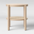 Round Wood Accent Table Natural C28643
