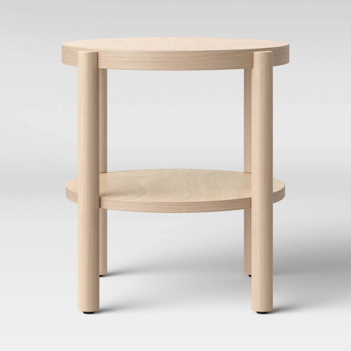 Round Wood Accent Table Natural C28643