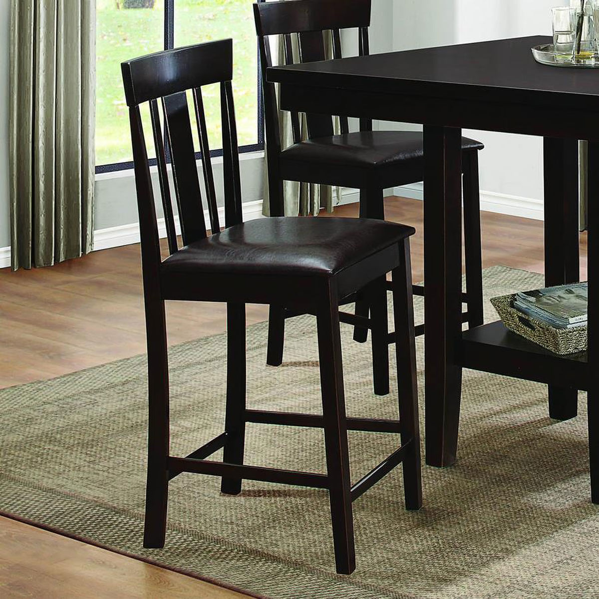 Black Bi-Cast Vinyl Counter Height Chair G364492
