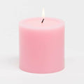 Pink 4 inch x 4 inch Pillar Candles Set of 6 I9235