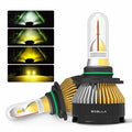 9006/HB4 3 Color 4 Modes 6500K/4300K/3000K Headlight Bulb Pack of 2 S859