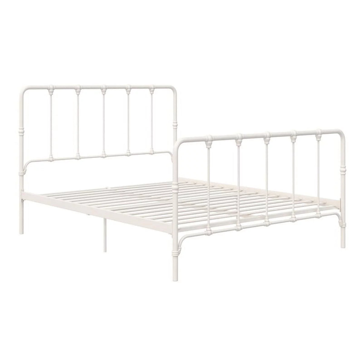 White Metal Bed with Under Bed Storage A8625
