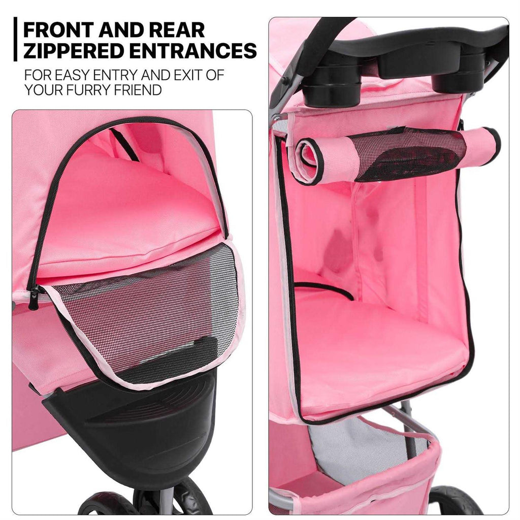 Foldable Pet Stroller with Weather Cover K376
