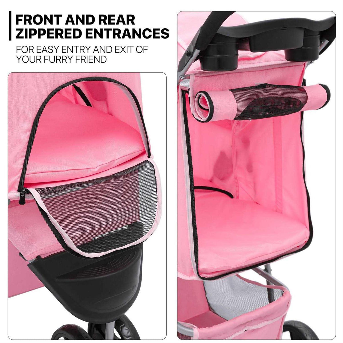 Foldable Pet Stroller with Weather Cover K376