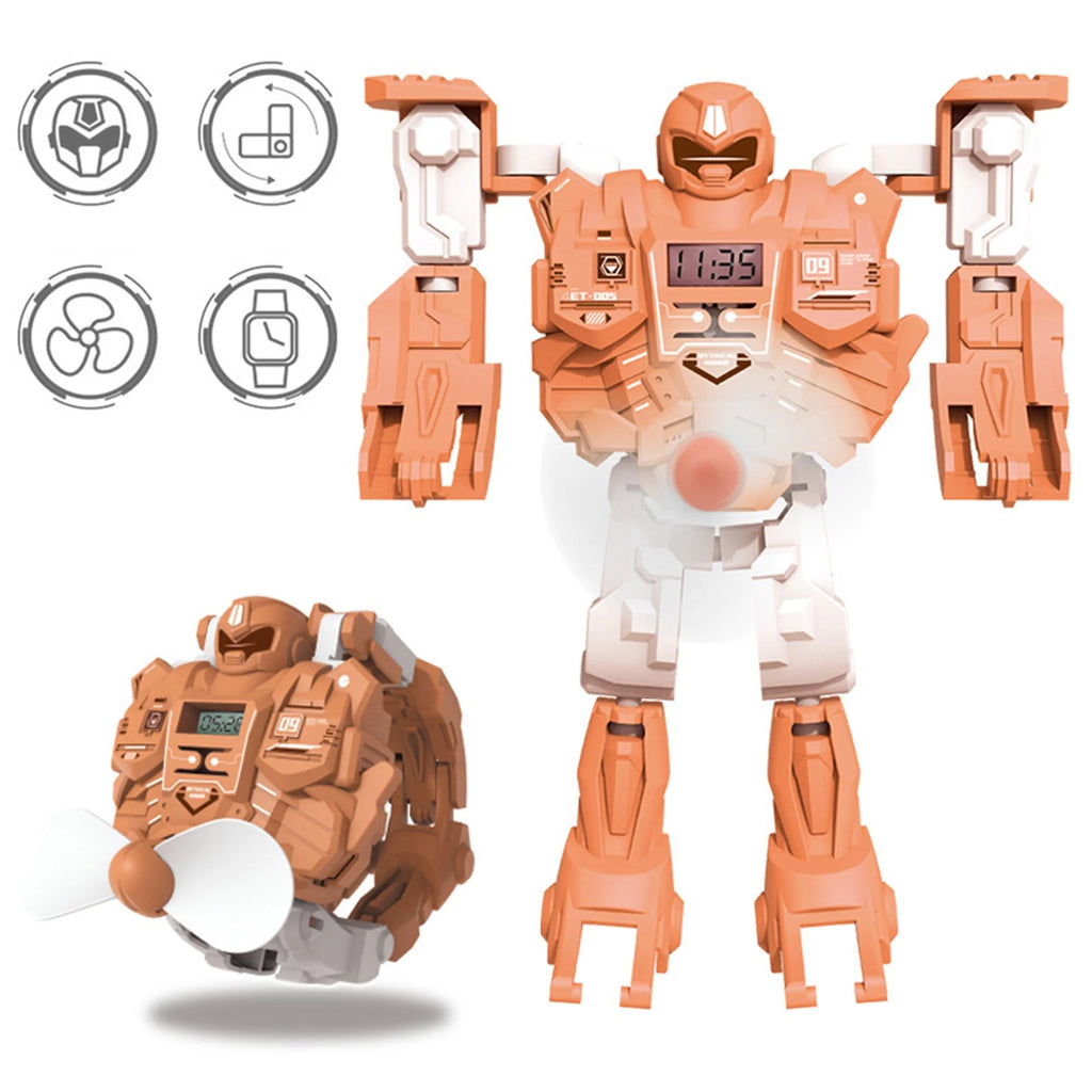 Digital Watch 3 In 1 Deformation Robot with Fan A675