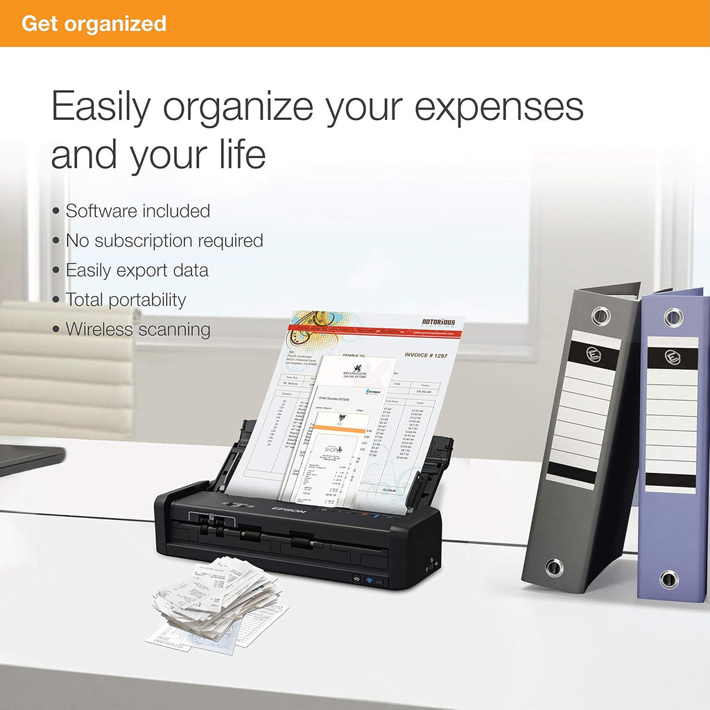 Wireless Color Portable Duplex Document Scanner with Auto Document Feeder N182392