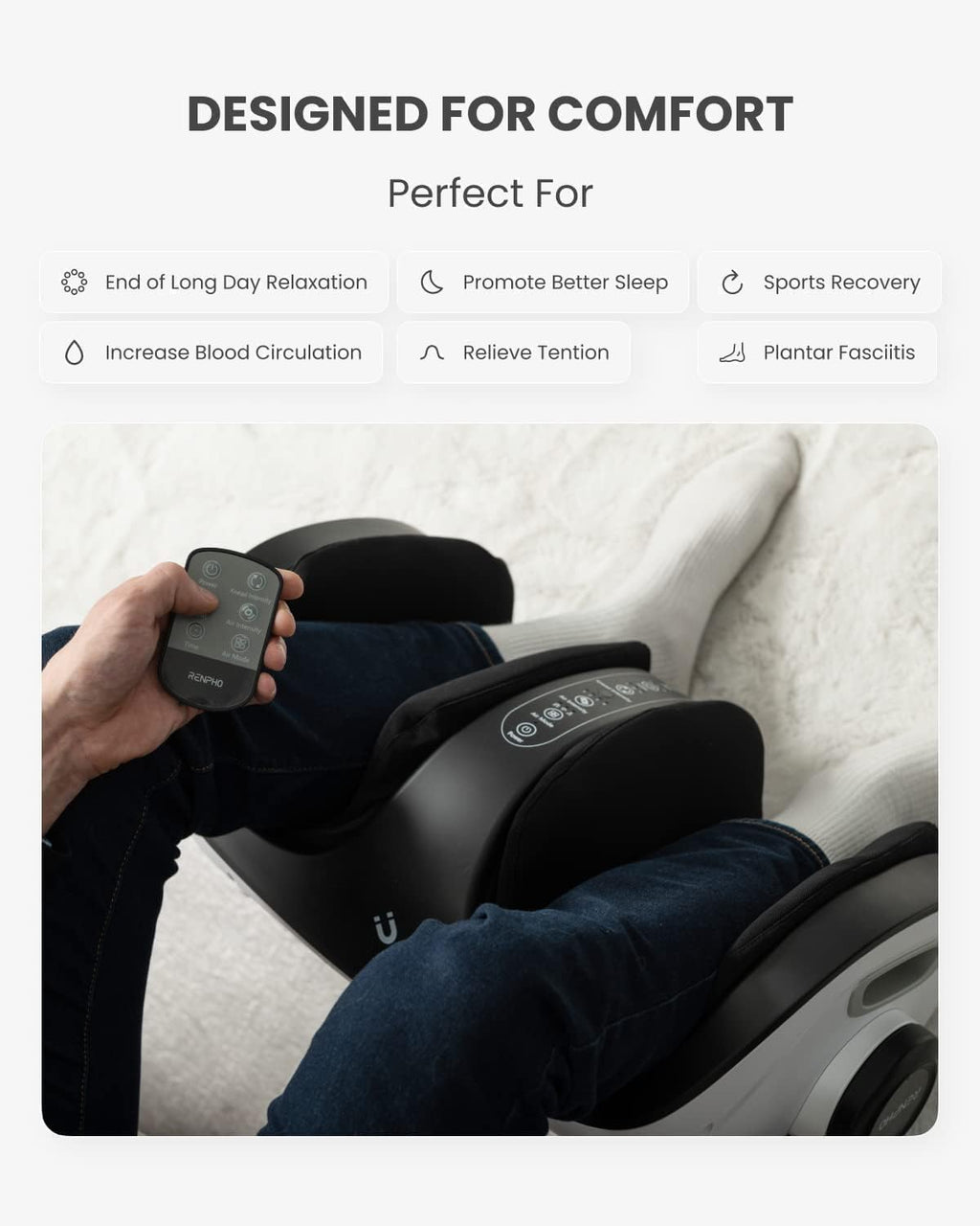 Shiatsu Foot and Calf Massager with Heat and Remote D97157