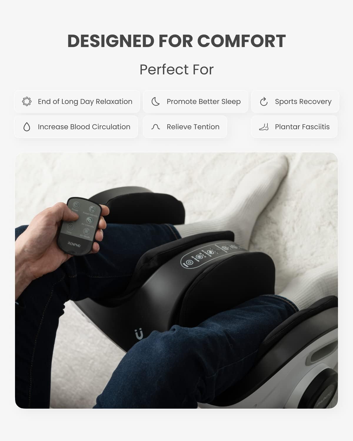 Shiatsu Foot and Calf Massager with Heat and Remote D97157
