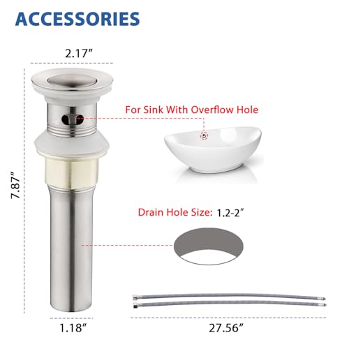 Black Tall Waterfall Single Handle 1 Hole Bathroom Faucet with Pop Up Drain and Hoses D53436