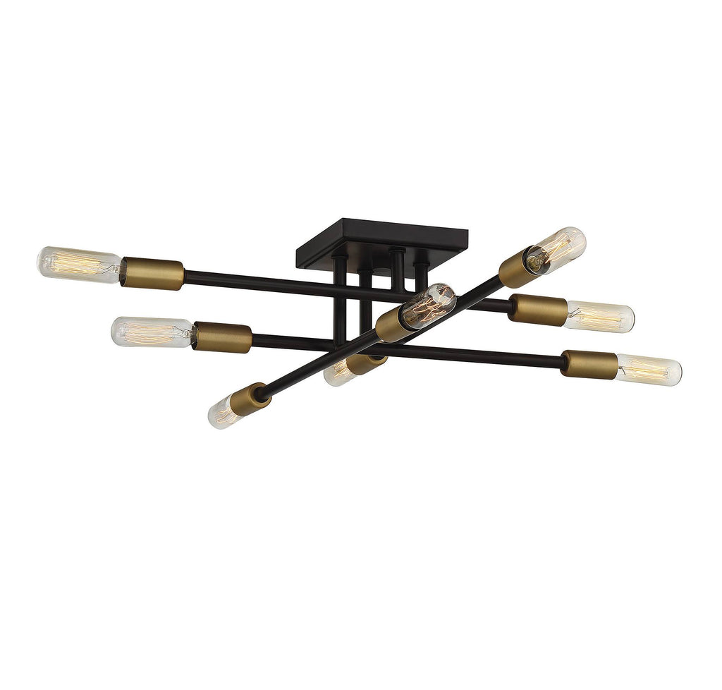 Bronze 8 Light Semi Flush Z5825