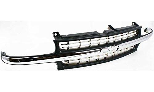 Grille for Chevrolet Silverado Suburban Tahoe Cross Bar Insert Plastic Painted-black Chrome C847696