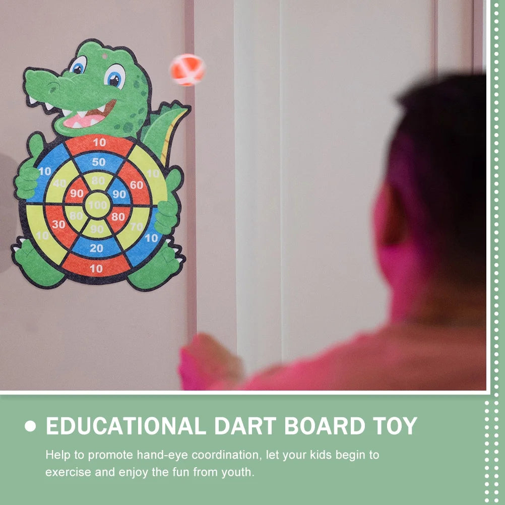 2 Sets Kids Dart Board Game Sticky Balls Cartoon D64670