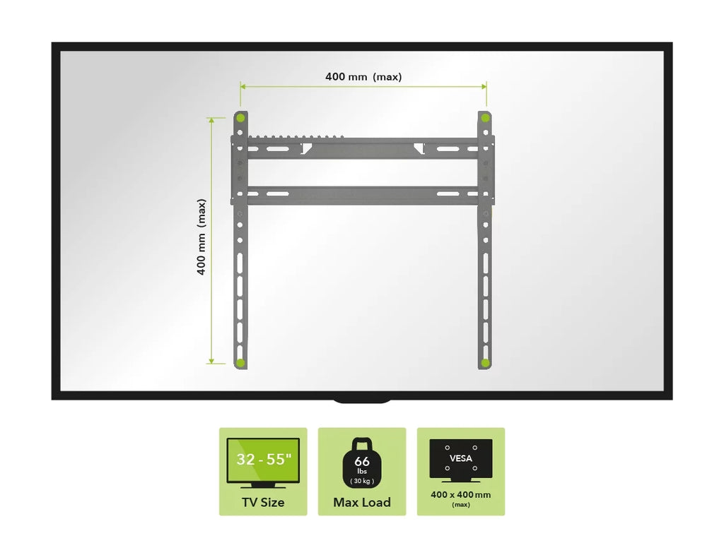 Flat To Wall Low Profile TV Wall Mount for 25-inch to 55-inch TVs G590