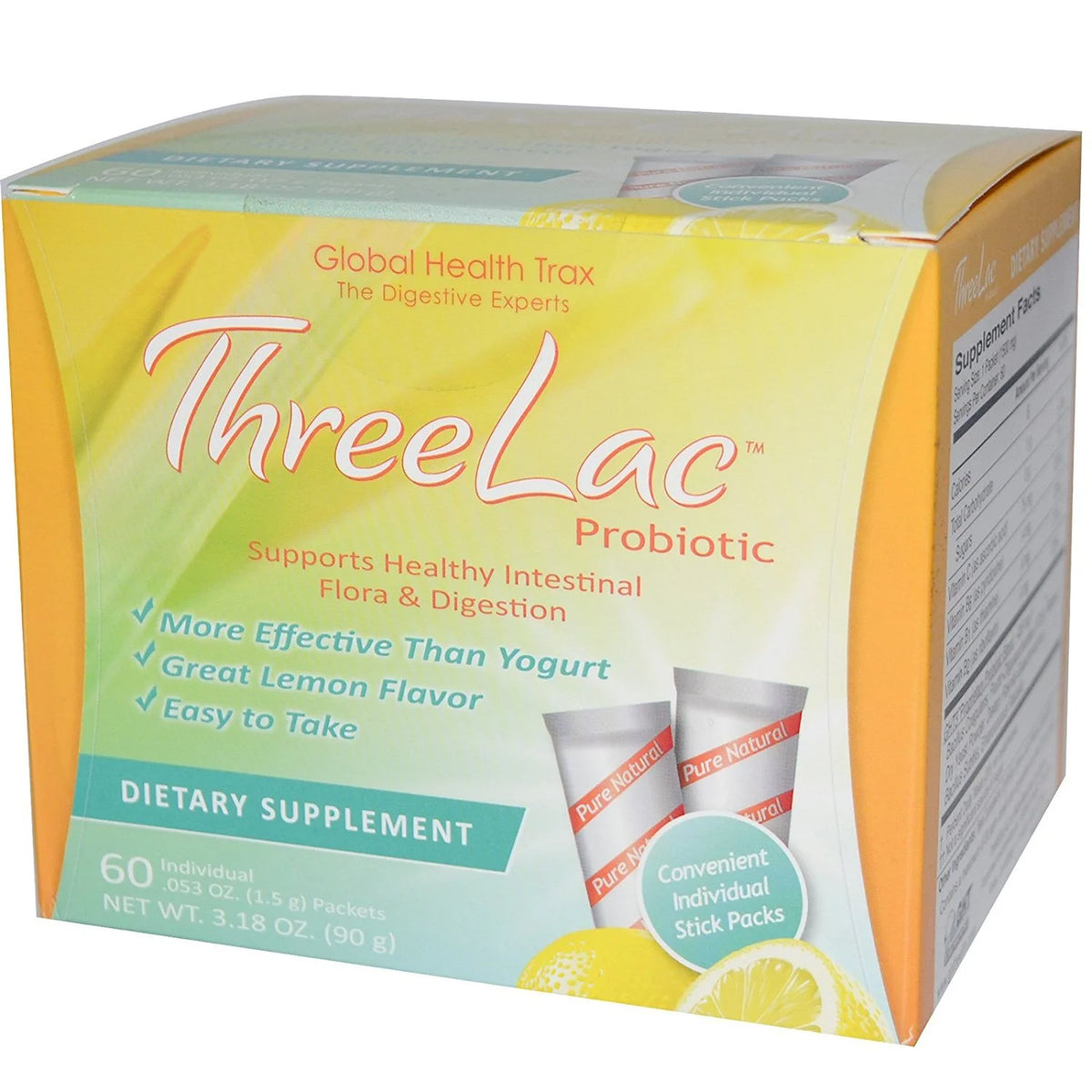 Probiotic Dietary Supplement Lemon Flavor 60 Packets L371934