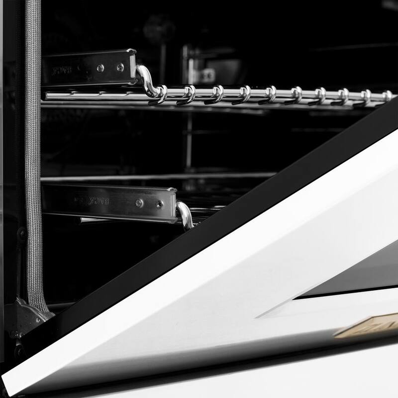 48 in. 7 Burner Dual Fuel Range in Stainless, White Matte and Polished Gold I822656