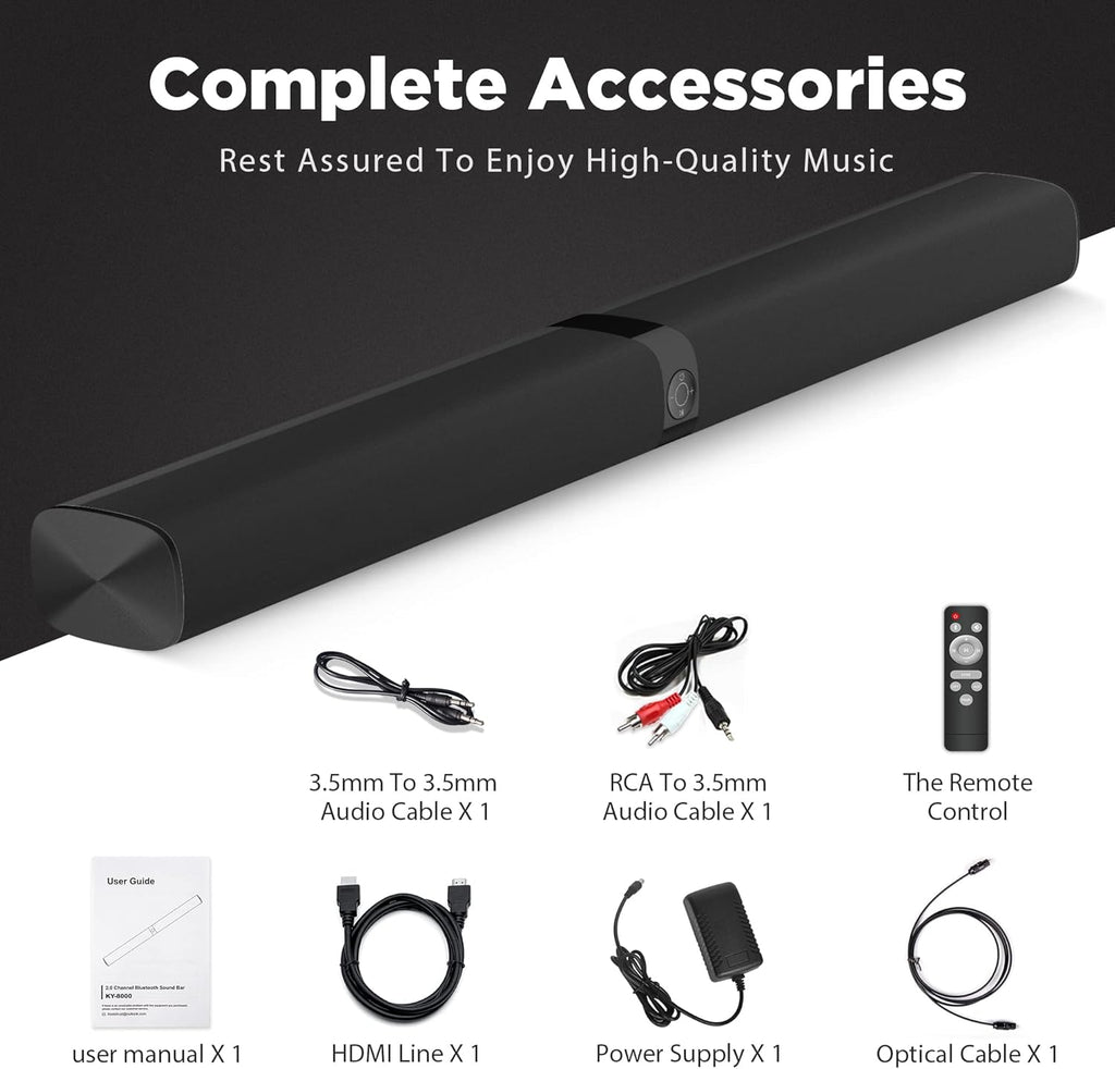 Sound Bar with Bluetooth 5.0 and 4 Speakers O7494