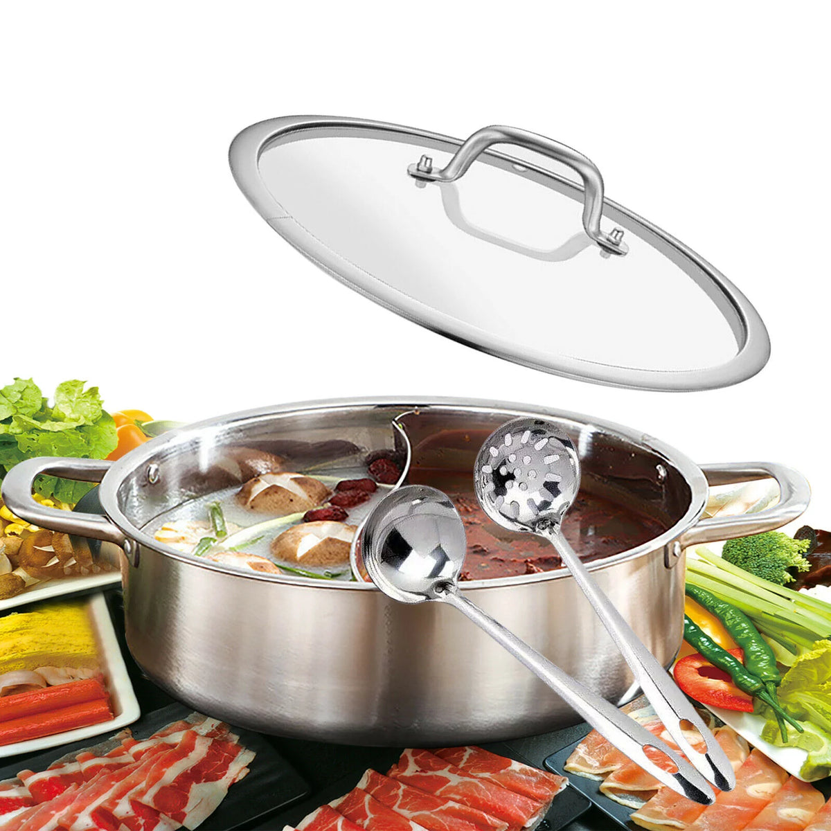 Portable 304 Stainless Cookware Set with Lid K276